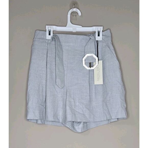 Rachel Zoe Women’s Gray High Waist Pleated Belted Shorts Size 8 NWT - Picture 1 of 7
